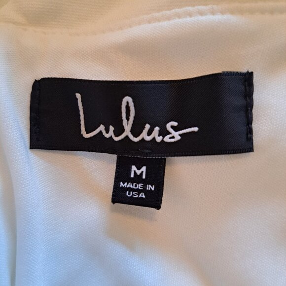 Lulu's Season of Fun White Off-Shoulder Skater Dress Size Medium - Picture 7 of 8